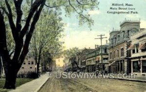 Main St. - Milford, Massachusetts MA Postcard