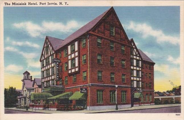 New York Port Jervis The Minisink Hotel 1968