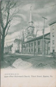 Postcard First Reformed Church Third Street Easton PA