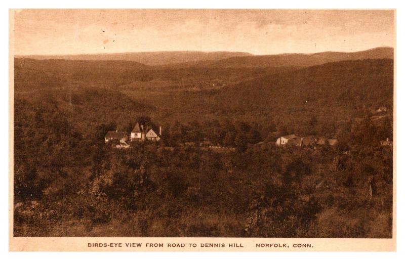 Connecticut Norfolk , Aerial View from Road to Dennis Hill 