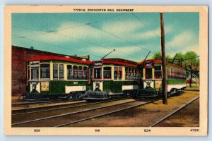 Rochester New York NY Postcard Typical Rochester Rail Equipment c1940's Train