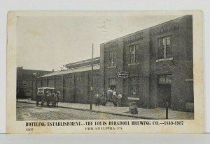 Philadelphia THE LOUIS BERGDOLL BREWING CO Bottling Establishment Postcard M19