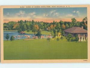 Unused Linen PARK SCENE Walhalla South Carolina SC hk6601