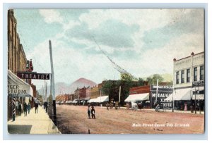 1900-06 Main Street Canon City, Co Movie Theatre Postcard F150E