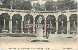 Postcard Old Park of Versailles Colonnade