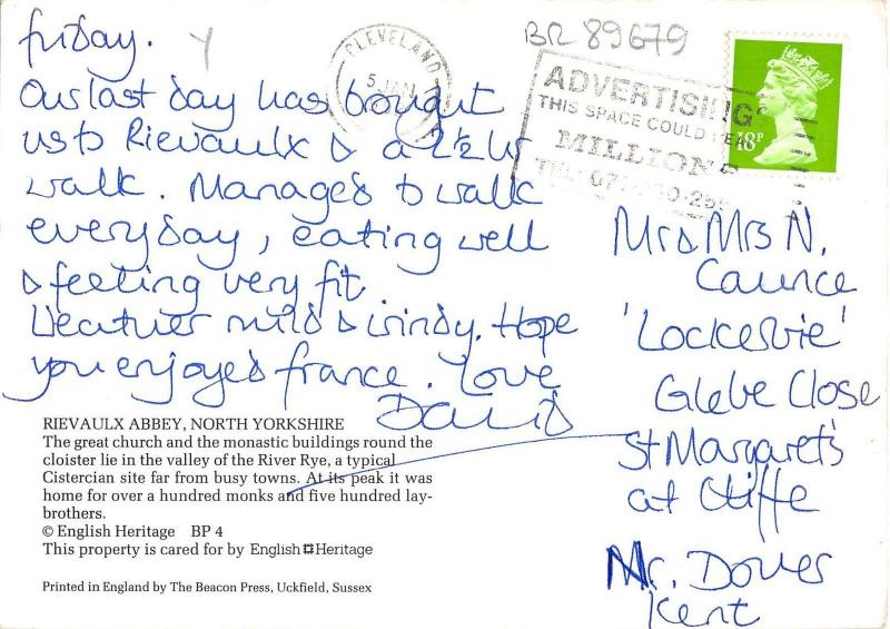 BR89679 rievaulx abbey north yorkshire  uk