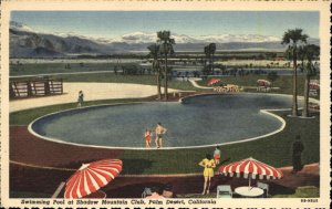 Palm Springs Palm Desert CA Shadow Mountain Club Swimming Pool Linen PC