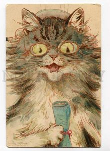 263643 Dressed Pussy CAT Glasses LOUIS WAIN Vintage TSN Ser.79