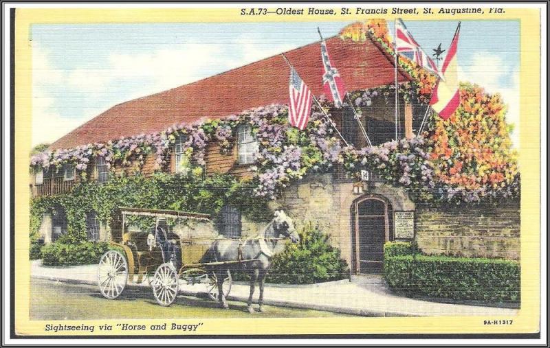 Florida, St Augustine -Sightseeing Via Horse & Buggy - [FL-079]