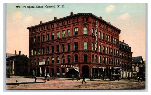 White's Opera House Concord New Hampshire NH UNP Unused DB Postcard W13