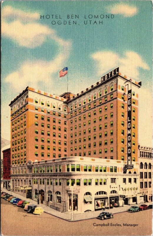 Linen Postcard Hotel Ben Lomond in Ogden, Utah~135686