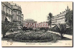 Old Postcard Montpellier Place de la Comedie