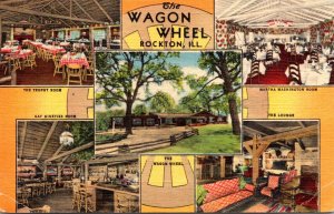 Illinois Rockton The Wagon Wheel Restaurant Multi View Curteich