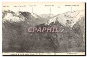 Postcard Old Pilgrimage of Our Lady of La Salette From Gargas in winter