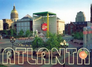 VINTAGE CONTINENTAL SIZE POSTCARD COCA COLA MUSEUM ATLANTA GEORGIA