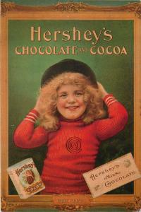 HERSHEY CHOCOLATE COCOA THREE FRIENDS TURN OF CENTURY PROMOTIONAL ART POSTCARD 