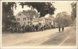 South Manchester Connecticut CT Motorocycles c1910 Real Photo Postcard