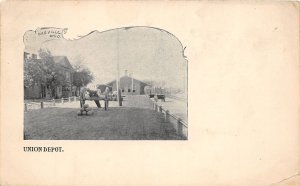J48/ Orrville Ohio Postcard c1910 Union Railroad Depot Station 162