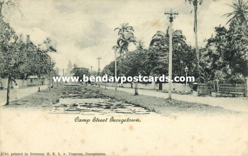 british guiana, GEORGETOWN, Camp Street (1899)