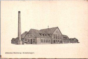 Denmark Ullerslev Skellerup Andelsmejeri Vintage Postcard C026
