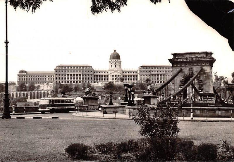 Castle with the Chain Bridge Budapest Republic of Hungary 1962 