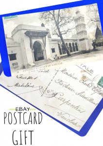 postcard MARSEILLE France posted colonial Exposition 1900 Pavillon de l'Algérie