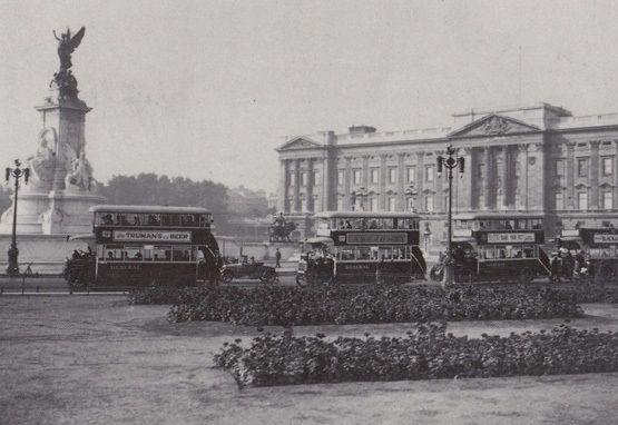 Trumans Beer Alcohol Advertising Bus at Buckingham Palace Postcard