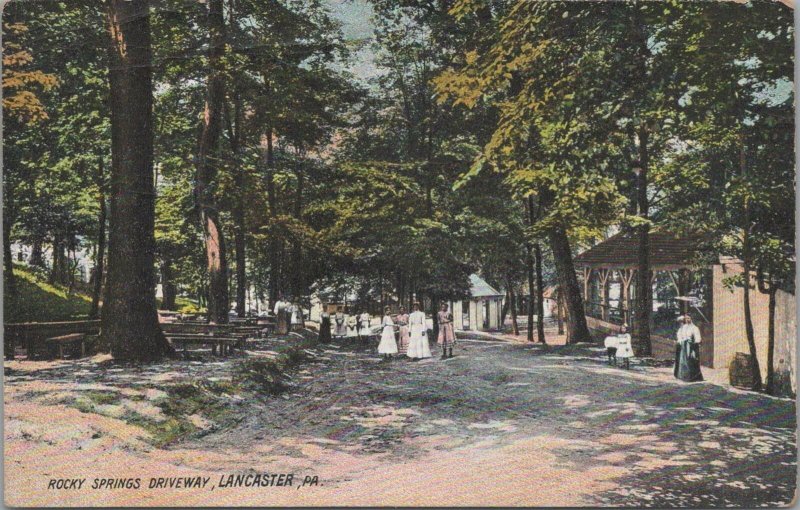 Postcard Rocky Springs Driveway Lancaster PA