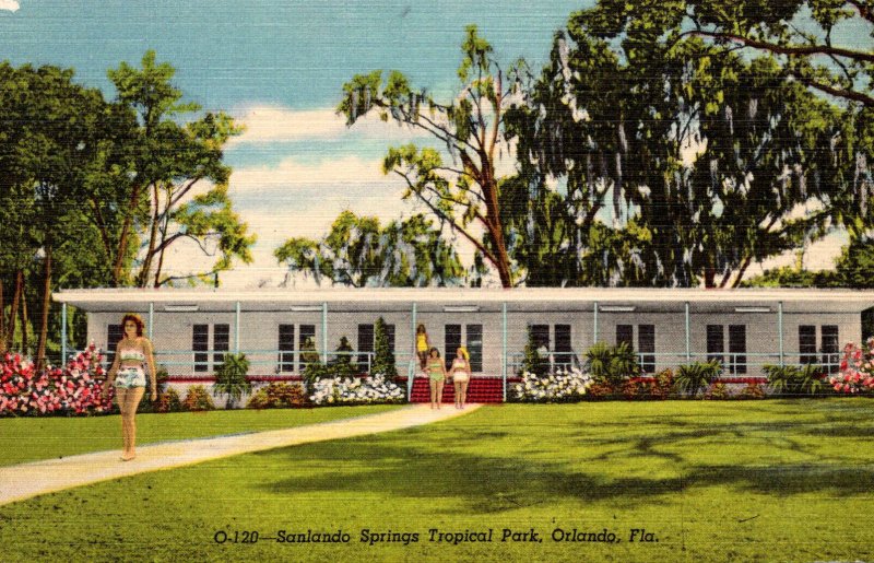 Florida Orlando Sanlando Springs Tropical Park Curteich