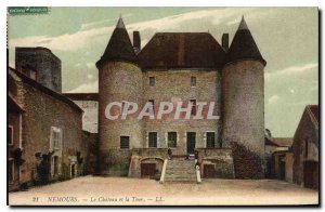 Postcard Old Nemours Chateau and Tower