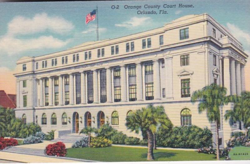 Florida Orlando Orange County Court House Curteich