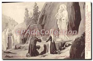 Old Postcard Our Lady of Laus Hautes Alpes justice M Grimaud and the crowd in...