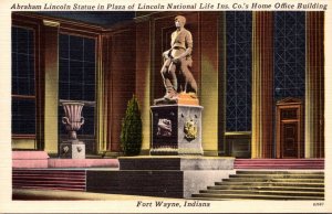 Indiana Fort Wayne Abraham Lincoln Statue In Plaza Of Lincoln National Life I...