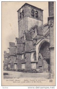 Eglise, Clocher Et Contreforts, Spire and Outside Pillars Of The Church, Revi...