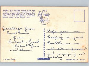 c1960 Burns Cottage Alloway Ayr Scotland Postcard