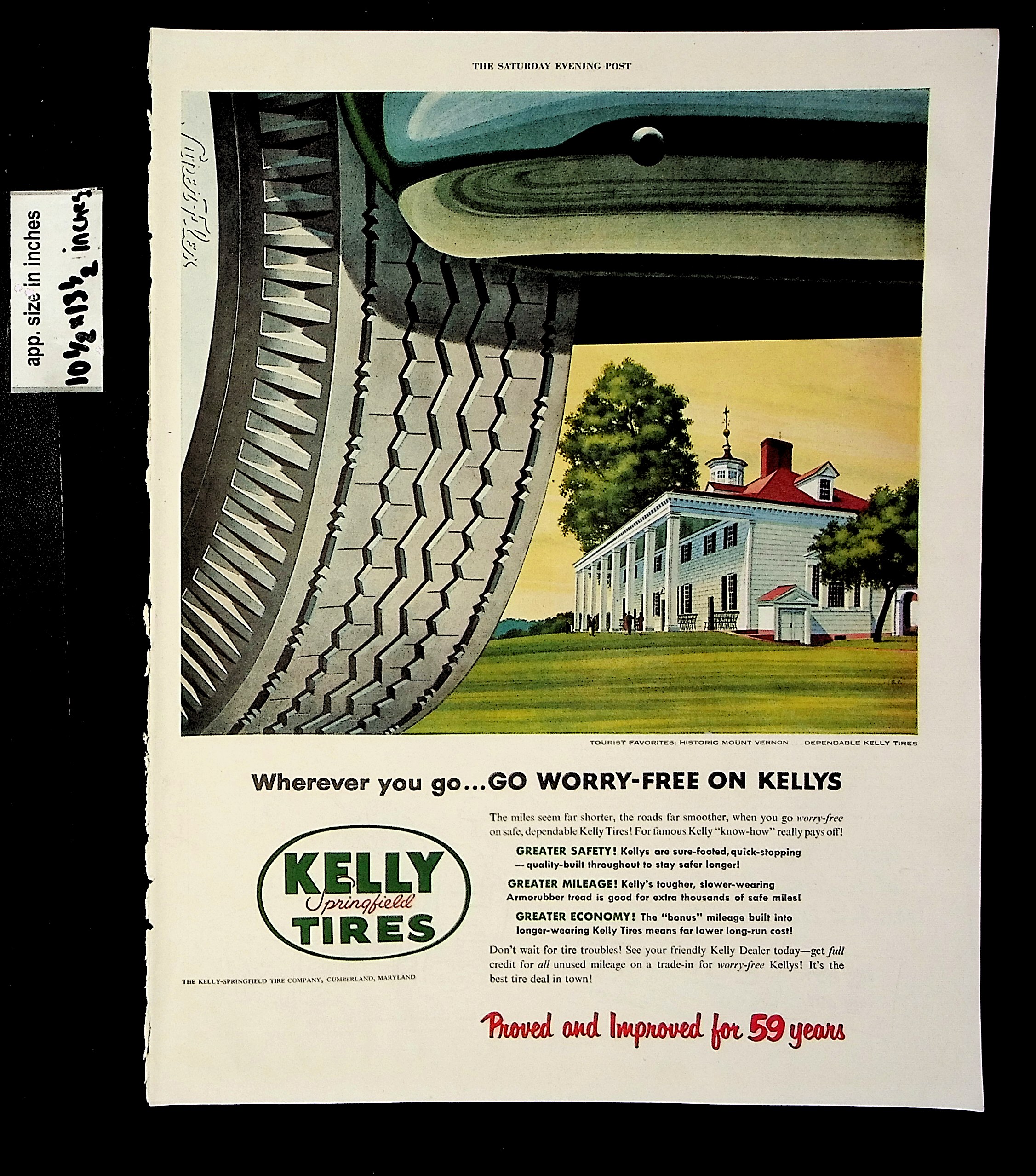 1953 Kelly Worry Free Springfield Car Vintage Ad 9191 | Ephemera - Advertising, Postcard / HipPostcard
