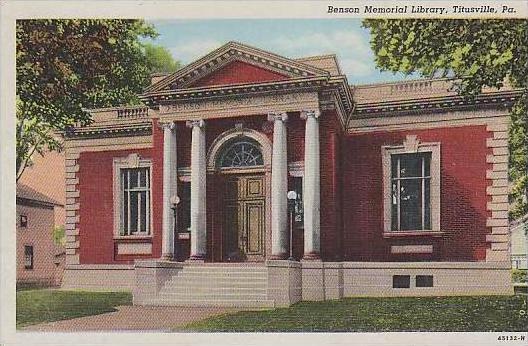 Pennsylvania Titusville Benson Memorial Library