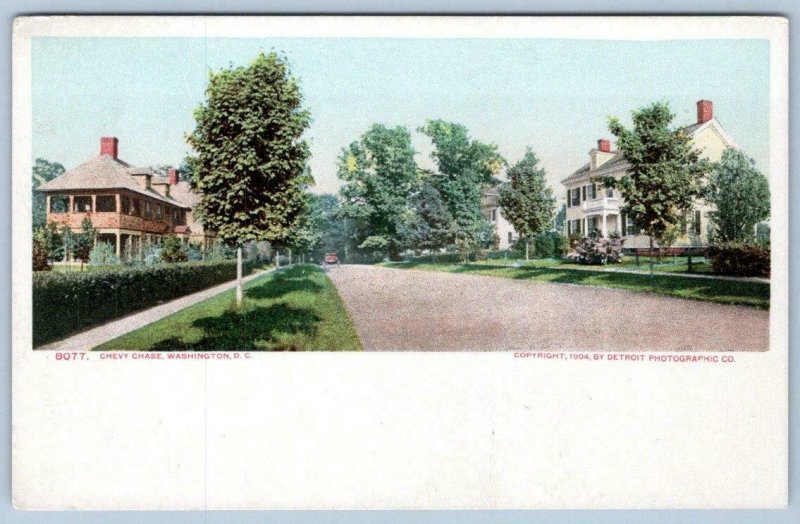 1904 CHEVY CHASE WASHINGTON DC MARYLAND*HOUSES*STREET SCENE*UNUSED POSTCARD