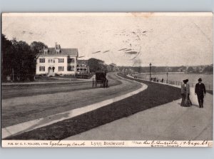 c1906 Lynn Boulevard Essex County Massachusetts MA CF Pollard UDB Undivided Back