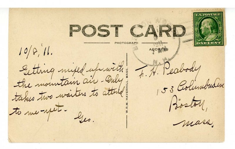 NH - Bretton Woods.  On the Ammonoosuc River    RPPC