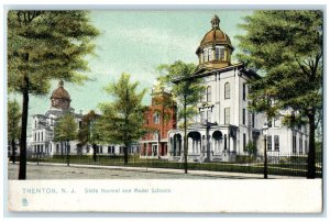 1908 State Normal Model Schools Exterior Building Trenton New Jersey NJ Postcard