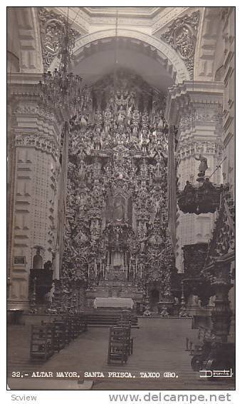 RP, Interior, Altar Mayor, Santa Prisca, Taxco Gro., Mexico, PU-1976