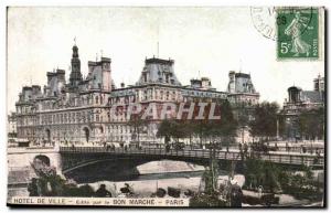 Paris - 4 - City hotel - edited by the Bon Marche Marche flowers Old Postcard