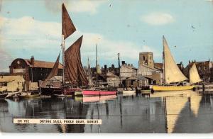 uk19021 drying sails poole quay dorset uk