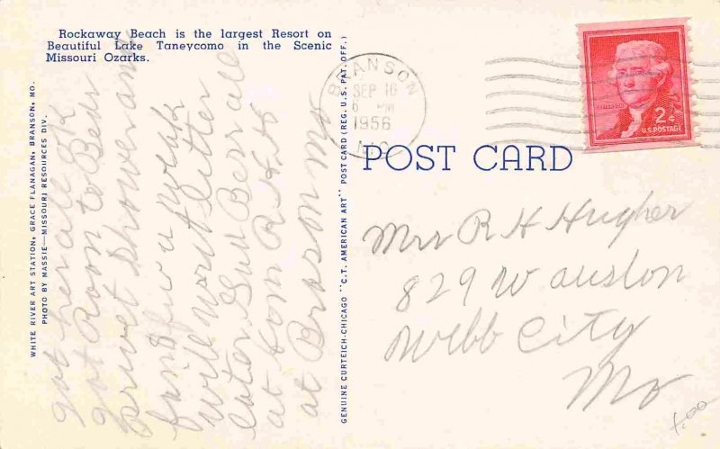 Paddle Boats Rockaway Beach Lake Taneycomo  Ozarks Missouri postcard
