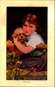 Young Girl and Dog We Two