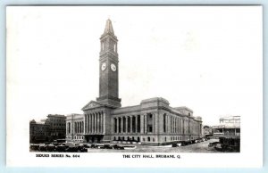 RPPC BRISBANE, Australia ~ CITY HALL ca 1920s Sidues Series  Postcard