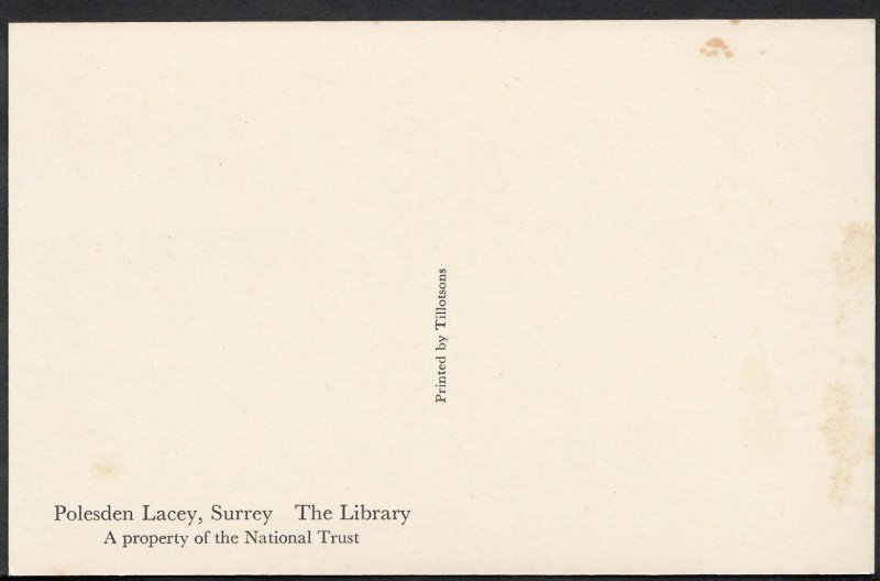 Surrey Postcard - The Library, Polesden Lacey  DP761