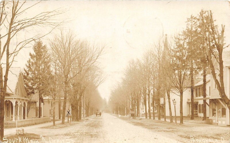 F46/ Pataskala Ohio RPPC Postcard 1916 South Main Depot St Homes