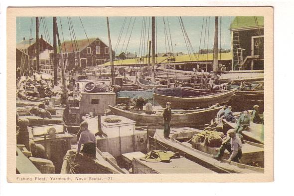 Men Working on Fishing Boats, Yarmouth, Nova Scotia, PECO